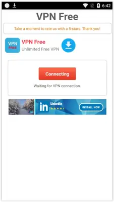 VPN Free android App screenshot 1